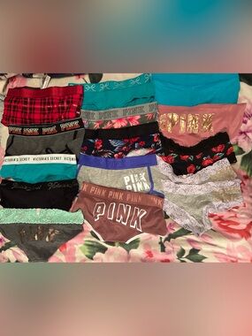 Victoria's Secret PINK Mixed Color Women's Briefs Pack 15 pairs